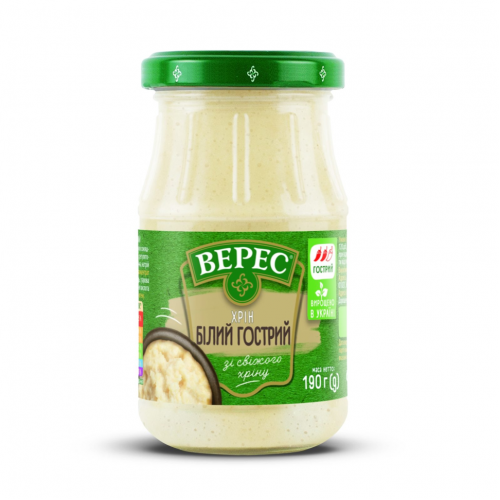 Хрен белый, острый "Верес", 190г